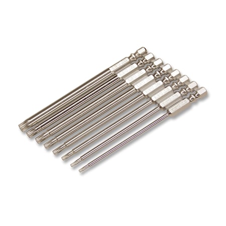 Eight Tool TAMPER-PROOF TORX POWER BIT SLIM TYPE 6.35MM SHANK 9&13MM GROOVE, T30 X 115MM OAL EA-34 T30 x 115